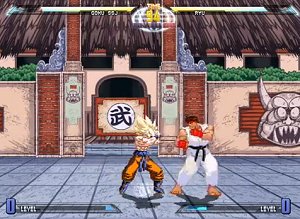 A picture of Dragon Ball vs. Street Fighter III