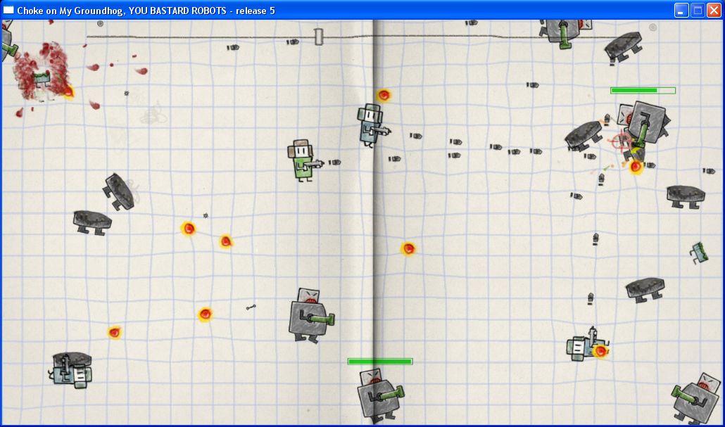 A picture of Choke on my Groundhog YOU BASTARD ROBOTS